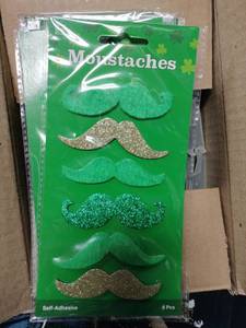 lot 2043 image: Kroger St Pattys Day Mustaches - 8 Pk