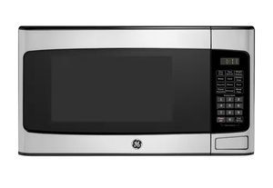 lot 21 image: GE 1.1 Cu Ft Stainless Steel Countertop Microwave - Retail $175