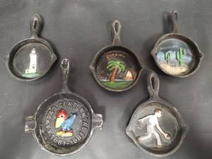lot 265 image: Assorted Cast Iron Miniatures including 1961 State of Kansas Centennial