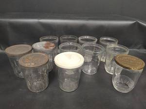 lot 280 image: Vintage Ball Jelly Glass Collection, Qty 12