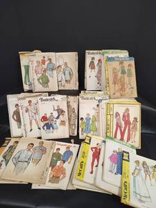 lot 306 image: Vintage Butterick and Simplicity Pattern Collection, Mens and Childrens 12 to 14