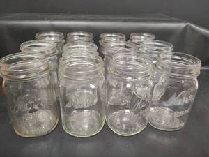 lot 329 image: Kerr and Ball Pint Size Canning Jars