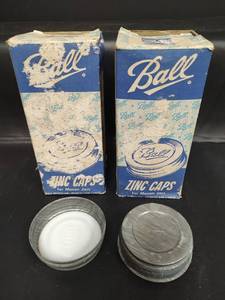 lot 338 image: Unused Ball Zinc Caps for Mason Jars with Original Box