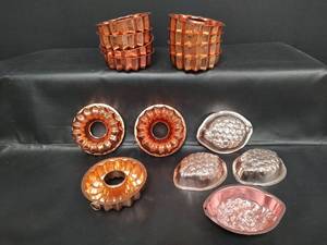 lot 342 image: Copper Tone Miniature Molds Collection