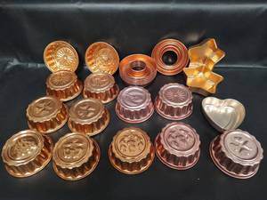 lot 343 image: Copper Colored Aluminum Miniature Molds Collection