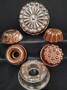 lot 346 image: Copper Tone Decorative Molds Collection