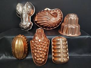 lot 350 image: Copper Colored Baking Mold Collection