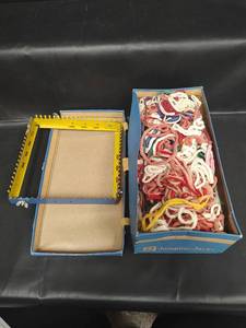 lot 386 image: Vintage Weaving Loom Frame and Bands