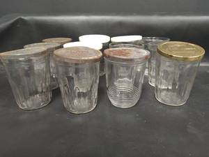 lot 409 image: Kerr Jelly Glass Collection, Some with Original Lids, qty 12