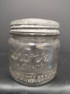 lot 414 image: Antique Kerr Mason Glass Jar Pat 8 31 1915