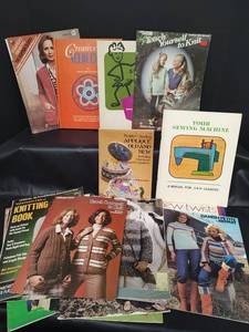 lot 428 image: Craft Pattern Book Collection - Instructional Beginners Knitting Books, Childrens Clothing Patterns and More