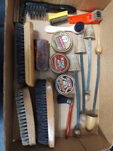 lot 458 image: Shoe Shine Accessories with Polish