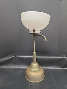 lot 465 image: 1910 - 1925 Sunshine Safety Pressure Lamp, Kansas City Mo. with Milk Glass Shade