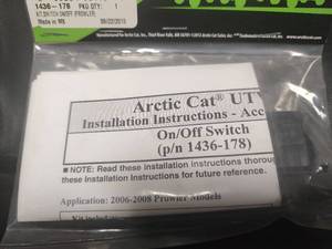 lot 500 image: NIP Arctic Cat Prowler OnOff Switch Kit 1436-178