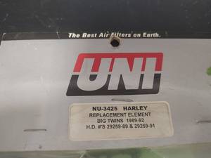 lot 515 image: NIP UNI Air Filter NU-3425 for Harley Big Twins 1989-92