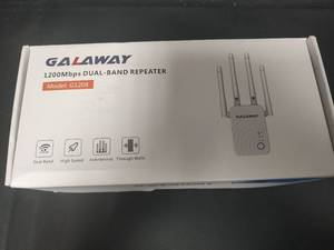 lot 525 image: NIB Galaway G1208 WiFi Range Extender, 1200 Mbps Dual Band Wireless Repeater with, 4 External Antennas