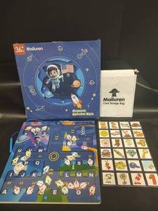 lot 530 image: NIB Mailuren Space Adventure Magnetic Alphabet Maze Set