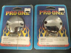 lot 543 image: NIP Pro-One Kawasaki Chrome Master Cylinder Cover