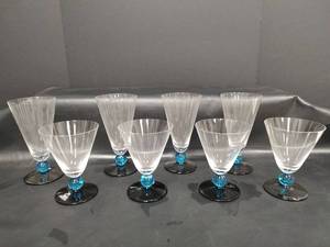 lot 648 image: Sasaki Crystal San Marino Water and Juice Goblets, Set of 8