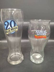 lot 688 image: Blue Moon and Samuel Adams Beer Pilsner Glasses