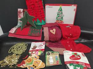 lot 701 image: Christmas Craft Kit Bundle with Elf Treehouse Kit and Holiday Decorations