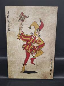 lot 717 image: Decorative Joker Playing Card Wall Art, 13 x 19.5