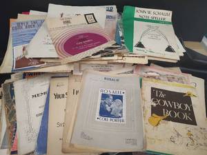 lot 740 image: Vintage Collection of Sheet Music and Songbooks