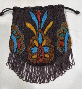 Antique hand beaded handbag