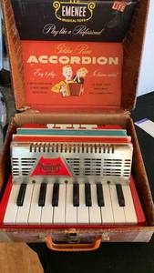 Emenee Golden Piano Accordion with Original Box