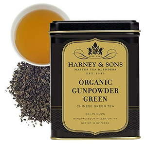 lot 3916 image: Harney & Sons Loose Leaf Organic Gunpowder Green Tea, 8 oz, Black