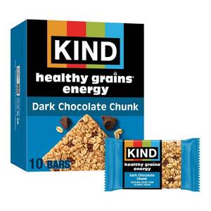 lot 3971 image: KIND Healthy Grains Energy Dark Chocolate Chunk Protein Bars - 10ct