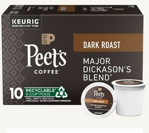lot 4020 image: Peets coffee Major Dickasons Blend K-Cup 10 Pods