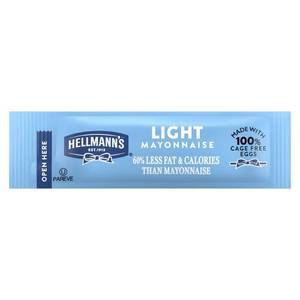 lot 4032 image: Hellmanns Light Mayonnaise Stick Packets Easy Open, Condiment for Sandwiches, Salads, Mayo Made with 100% Cage Free Eggs, Gluten Free, 0.38 oz, Pack of 210