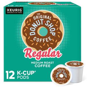 lot 4074 image: The Original Donut Shop Regular Keurig Single-Serve K-Cup Pods, Medium Roast Coffee, 12 Count