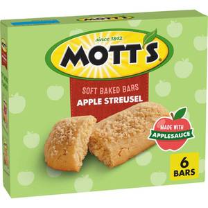 lot 4091 image: Motts Soft Baked Bars, Apple Streusel, Made with Applesauce, 6 Ct, 5.76 oz