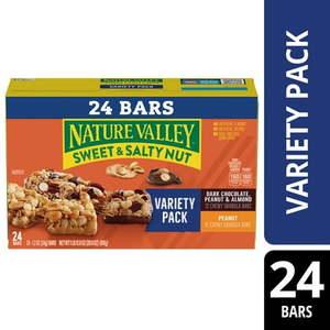 lot 4141 image: Nature Valley Granola Bars  Sweet and Salty Nut  Variety Pack  24 Bars  28.8 OZ