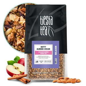 lot 4146 image: Tiesta Tea - Nutty Almond Cream  Relaxer Loose Leaf Fruit Tea  Caffeine Free  GMO-Free  Make Hot or Iced Tea & Brews Up to 200 Cups - 16 oz Resealable Bulk Pouch