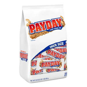 lot 4191 image: Payday PEANUT CARAMEL BAR snack size 33OZ