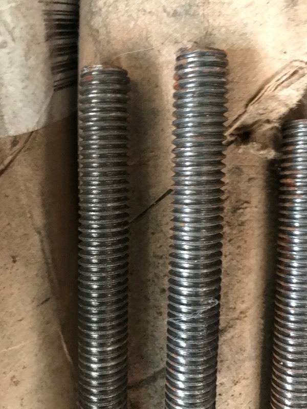 lot 719 image: (2)  sticks of half-inch all thread (5ft)