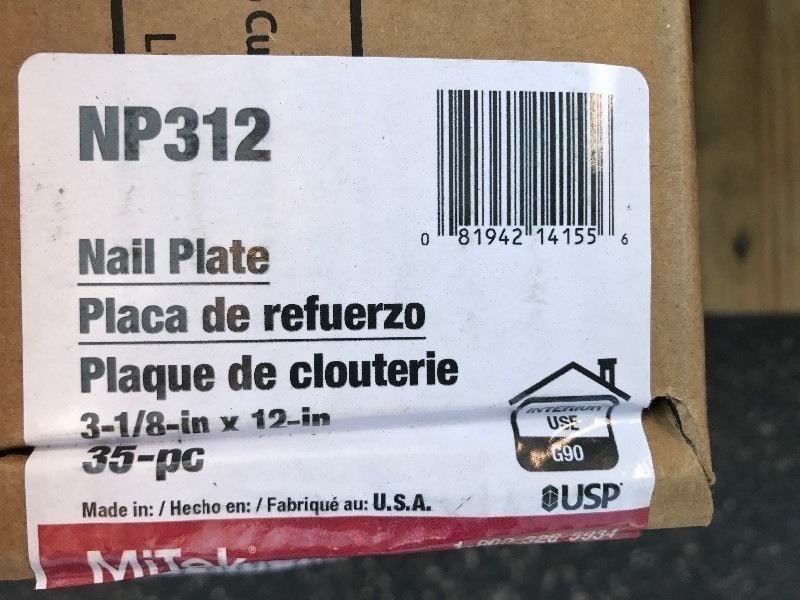 lot 8800 image: Contractors case of nail plates 3 18 x 12 box has 35 pieces as a picture