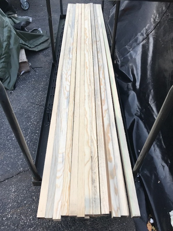 lot 9338 image: 1 x 1 x 7 wood boards this lot is for (20)  wooden boards