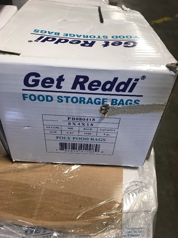 lot 9475 image: Case of 1000 food storage bags label as picture 8 quart capacity great for many items