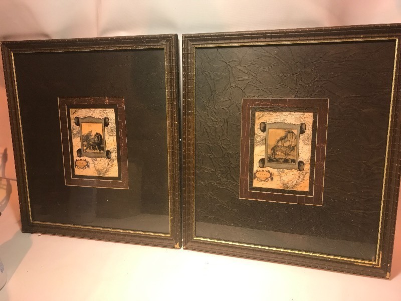 lot 9554 image: Two triple framed matted Decour pictures if you dont like the picture but your own in