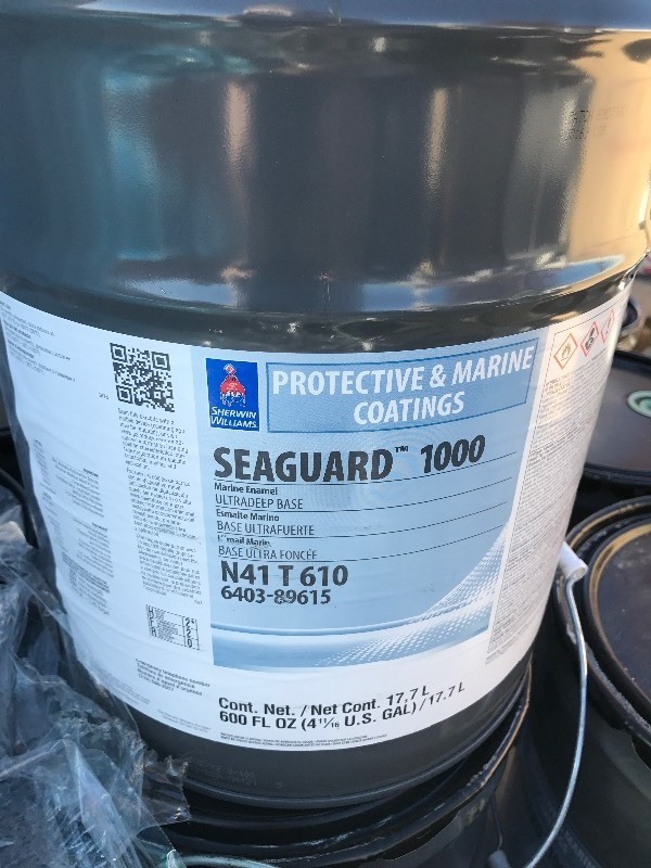 lot 9604 image: 5 gallons of protective marine coatings Seaguard 1000 this item sells for $250 a bucket