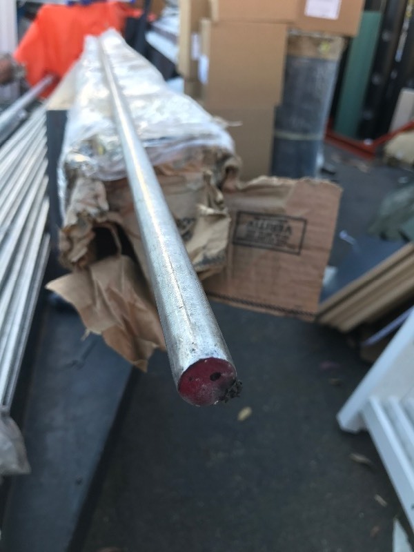 lot 9616 image: (2) 12 foot half inch solid steel rod great to be cut up for balusters use your imagination