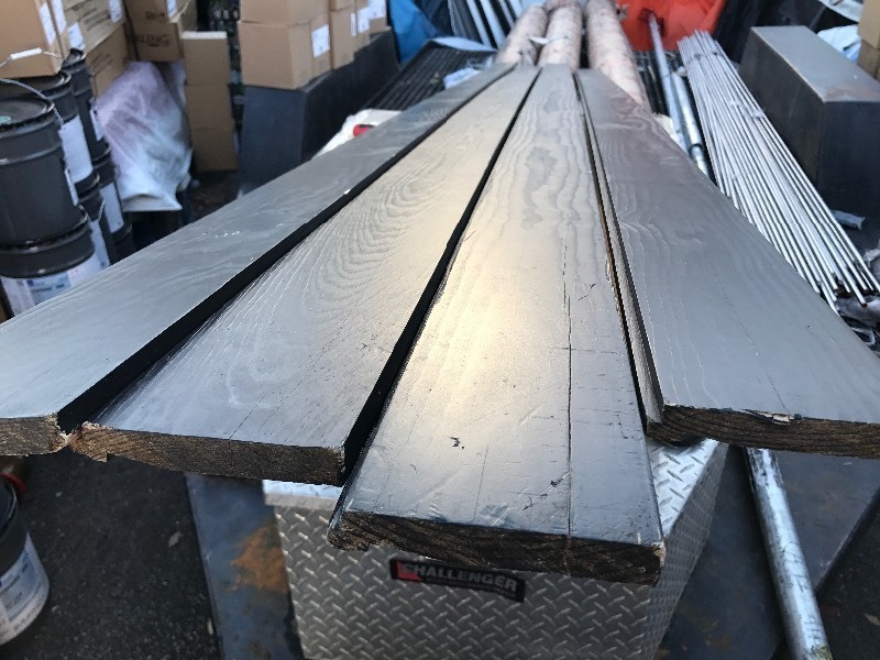 lot 9619 image: (4) long trim boards half inch by 4 x 12v