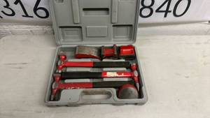 lot 336 image: Body Tool Set, Hammer and Dolly Kit, Car Dent Repair Tools, 7PC Auto Body Repair Kit, Body Fender Tool Set
