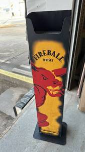 lot 350 image: Fireball Whisky Promotional Display Stand, Top Center Pushes Down