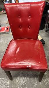 lot 364 image: Mid-Century Red Vinyl Dining Chair