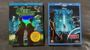 lot 384 image: Tron Legacy Bu-Ray and DVD & Green Hornet Blu-ray Movie Set
